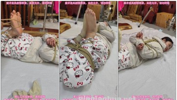 【束心工作室】月月脚趾脚部挠痒痒特写，驷马捆绑放置挠脚心