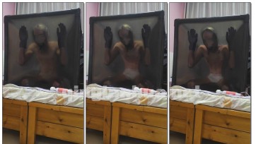 【被折磨的小石头】被保鲜膜包住头的m，被塞进真空柜里开到10的压力被放置，口水直流，一点都别想动
