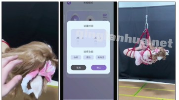 【汐月原创】小羊泳装被分腿驷马悬吊，无助挣扎，啵啵贝火力全开，失控模式。最后终于听话妥协。得到放下来休息的机会