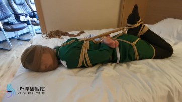 【JS】小冷 制服连裤袜驷马 丝袜塞嘴套头