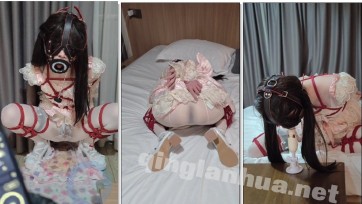 【拾星】真空Lolita捆绑装麻袋郊狼电击挣扎自慰，强制口交失禁